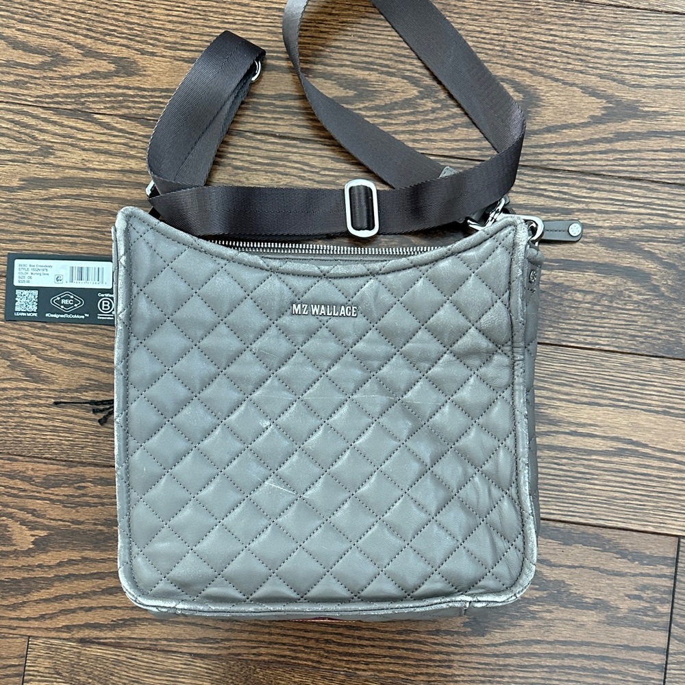 MZ Wallace Quilted morning dove leather